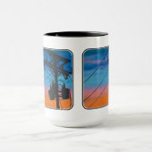 'Sunset Hum' schilderij op een Mok (Midden)