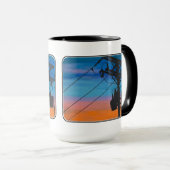 'Sunset Hum' schilderij op een Mok (Voorkant rechts)