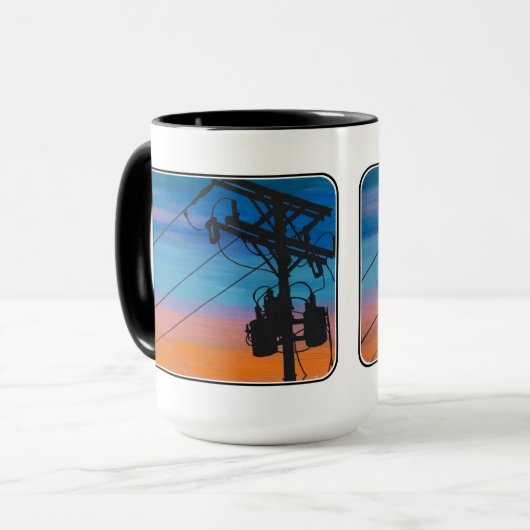 'Sunset Hum' schilderij op een Mok (Voorkant links)
