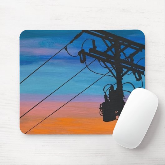 'Sunset Hum' schilderij op een Muismat (Met muis)