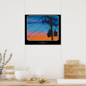 'Sunset Hum' schilderij op een Poster (Keuken)