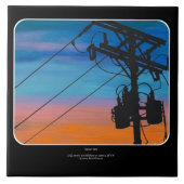 'Sunset Hum' Schilderij op een Tegeltje (Voorkant)