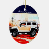 "Sunset Hummer" © 2010 S.J. Keramisch Ornament (Rechts)