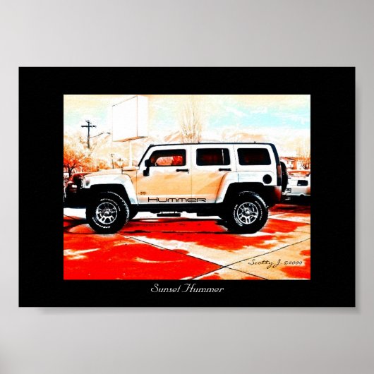 "Sunset Hummer" © 2010 S.J. Poster (Voorkant)
