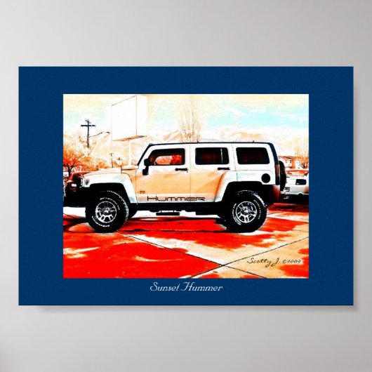 "Sunset Hummer" © 2010 S.J. Poster (Voorkant)