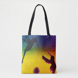 Sunset Hummingbird Tote Bag