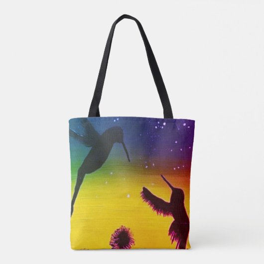 Sunset Hummingbird Tote Bag (Achterkant)