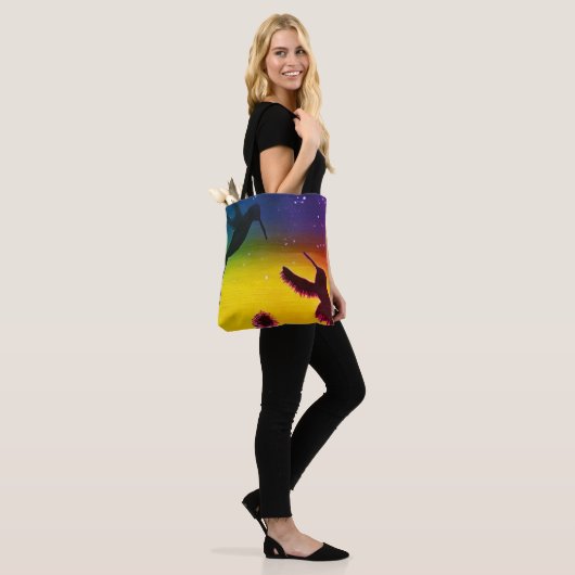 Sunset Hummingbird Tote Bag (Op model)