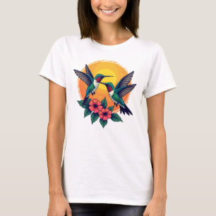 Sunset Hummingbirds T-shirt - Tropisch Shirt voor