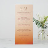 Sunset huwelijksmenu menu (Staand voorkant)