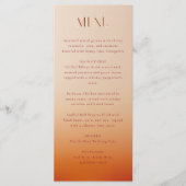 Sunset huwelijksmenu menu (Voorkant)