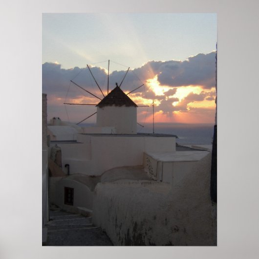 Sunset Ia Santorini Poster (Voorkant)