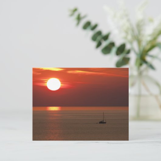 Sunset in Alanya Briefkaart (Staand voorkant)