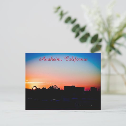 Sunset in Anaheim Briefkaart (Staand voorkant)