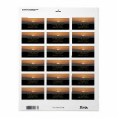 Sunset in Antigua I Seascape Photography Etiket (Full Sheet)