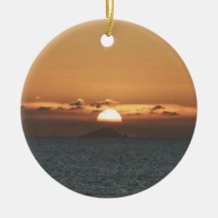Sunset in Antigua I Seascape Photography Keramisch Ornament