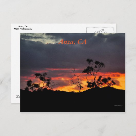Sunset in Anza, CA Briefkaart (Voorkant / Achterkant)