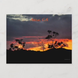 Sunset in Anza, CA Briefkaart