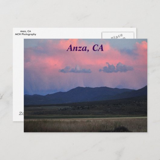 Sunset in Anza, CA Briefkaart (Voorkant / Achterkant)