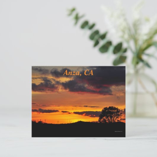 Sunset in Anza, CA Briefkaart (Staand voorkant)