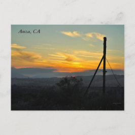Sunset in Anza, CA Briefkaart