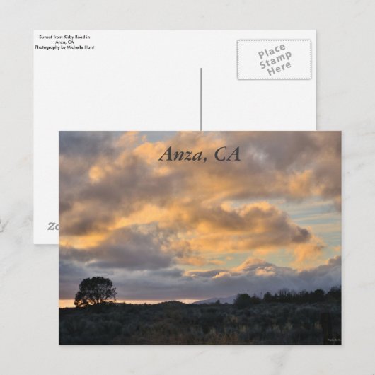 Sunset in Anza, CA Briefkaart (Voorkant / Achterkant)