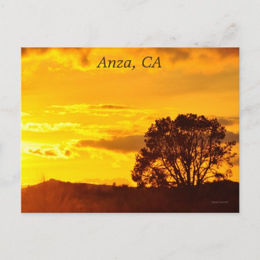 Sunset in Anza, CA Briefkaart (Voorkant)