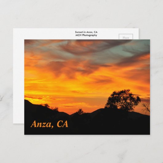 Sunset in Anza, CA-Briefkaart Briefkaart (Voorkant / Achterkant)