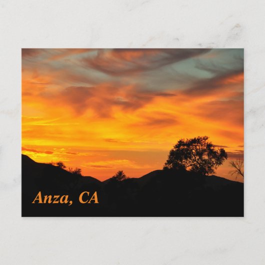 Sunset in Anza, CA-Briefkaart Briefkaart (Voorkant)