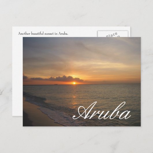 Sunset in Aruba Briefkaart (Voorkant / Achterkant)