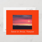 Sunset in Arviat, Briefkaart Nunavut (Voorkant / Achterkant)