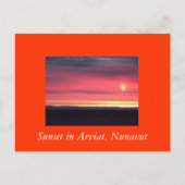 Sunset in Arviat, Briefkaart Nunavut (Voorkant)