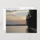 Sunset in Assinie, Ivoorkust Briefkaart (Voorkant / Achterkant)