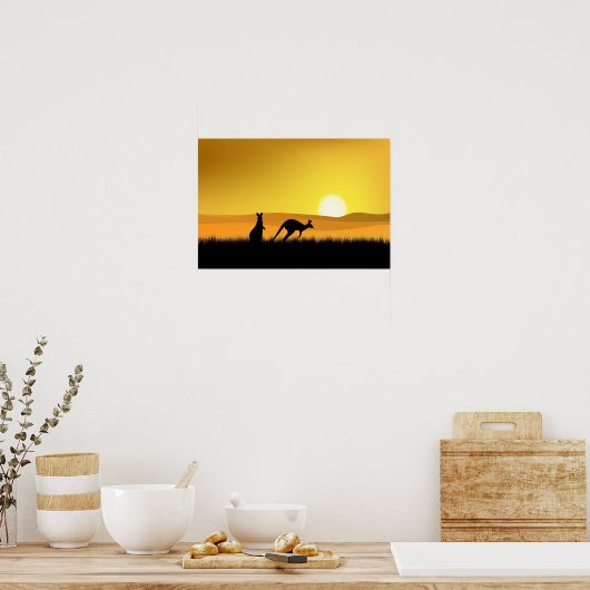 Sunset in Australia Poster (Keuken)