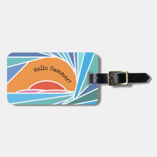 Sunset in Barrel Wave Bagagelabel (Voorkant horizontaal)