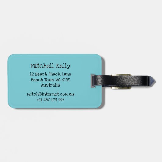 Sunset in Barrel Wave Bagagelabel (Achterkant horizontaal)