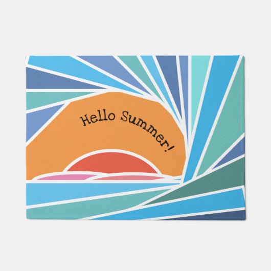 Sunset in Barrel Wave Deurmat (Voorkant)