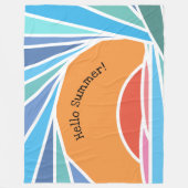 Sunset in Barrel Wave Fleece Deken (Voorkant)