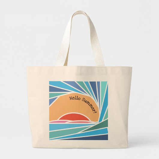 Sunset in Barrel Wave Grote Tote Bag (Voorkant)