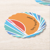 Sunset in Barrel Wave Kartonnen Onderzetters (Gekanteld)