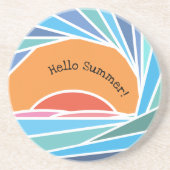 Sunset in Barrel Wave Zandsteen Onderzetter (Voorkant)