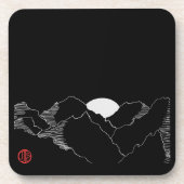 Sunset in Black Bier Onderzetter (Voorkant)