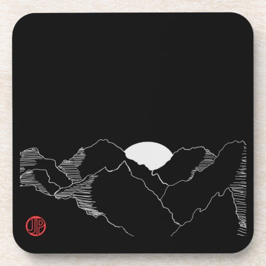 Sunset in Black Bier Onderzetter (Voorkant)