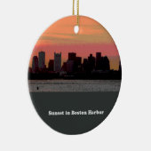 Sunset in Boston Harbour Keramisch Ornament (Rechts)