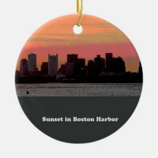Sunset in Boston Harbour Keramisch Ornament