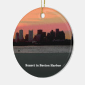 Sunset in Boston Harbour Keramisch Ornament (Links)
