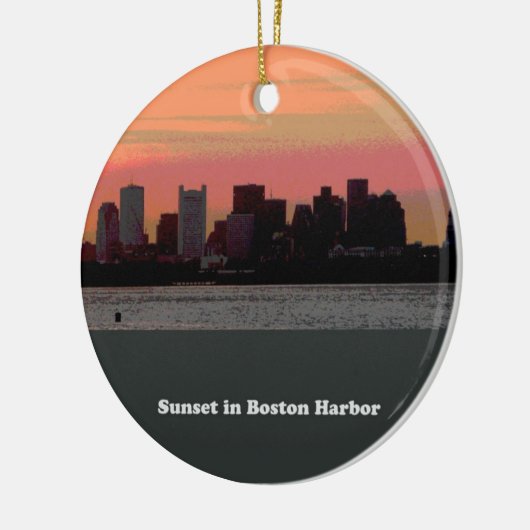 Sunset in Boston Harbour Keramisch Ornament (Links)