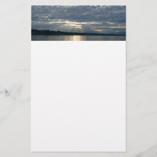 Sunset in British Columbia Canadian Seascape Briefpapier (Voorkant)
