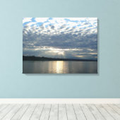 Sunset in British Columbia Canadian Seascape Canvas Afdruk (Insitu (Houten vloer))