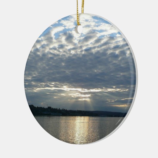 Sunset in British Columbia Canadian Seascape Keramisch Ornament (Links)